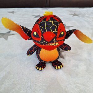 Stitch‎ Disney Plush Hawaiian Elements Fire Volcanic Black & Orange 6" Just Play